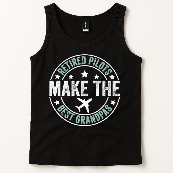 Retired Pilot Grandpa Copilot Airplane Captain Retirement Tank Top