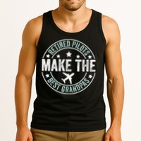 Retired Pilot Grandpa Copilot Airplane Captain Retirement Tank Top