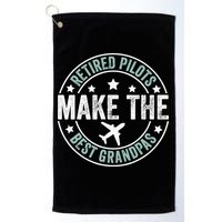 Retired Pilot Grandpa Copilot Airplane Captain Retirement Golf Towel