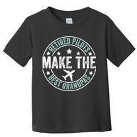 Retired Pilot Grandpa Copilot Airplane Captain Retirement Toddler T-Shirt