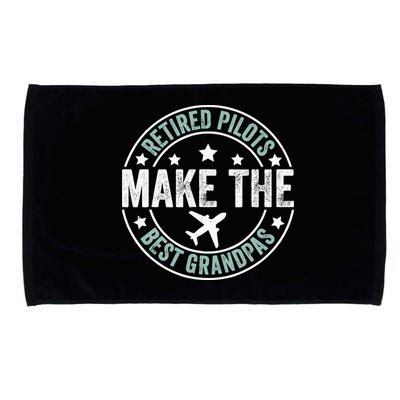 Retired Pilot Grandpa Copilot Airplane Captain Retirement Microfiber Hand Towel