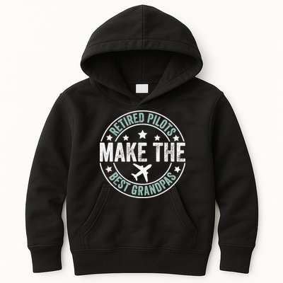 Retired Pilot Grandpa Copilot Airplane Captain Retirement Kids Hoodie