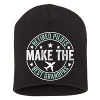 Retired Pilot Grandpa Copilot Airplane Captain Retirement Short Acrylic Beanie