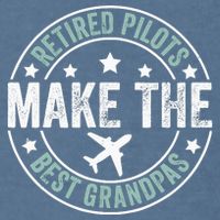 Retired Pilot Grandpa Copilot Airplane Captain Retirement Garment-Dyed Sweatshirt