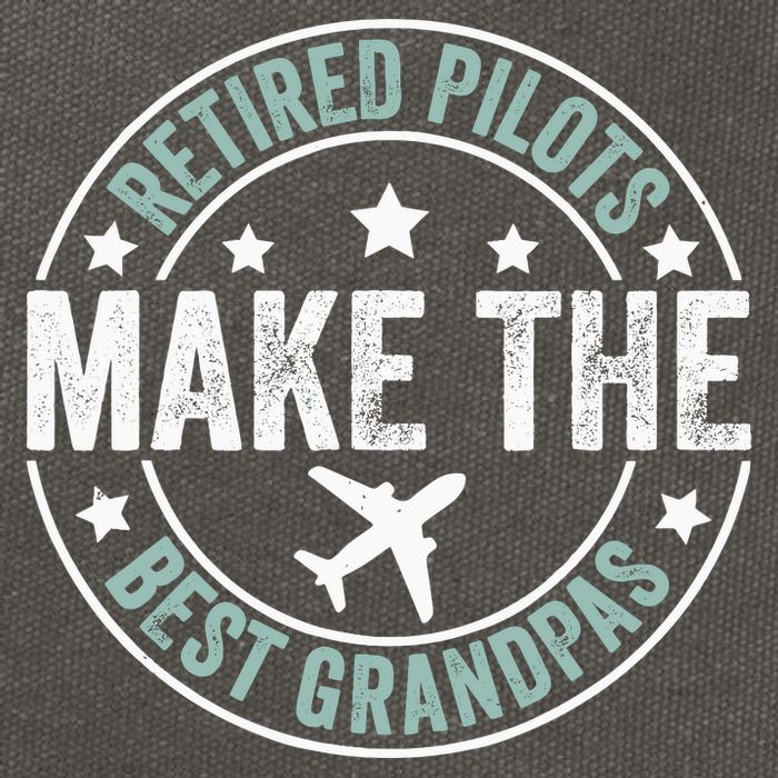 Retired Pilot Grandpa Copilot Airplane Captain Retirement Cotton Canvas Backpack