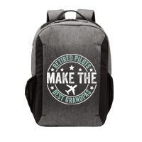 Retired Pilot Grandpa Copilot Airplane Captain Retirement Vector Backpack