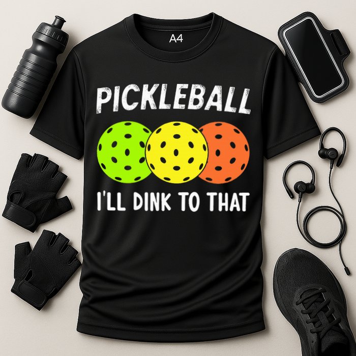 Retro Pickleball Gift Pickleball Players I'll Dink to That Performance Shirt