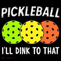 Retro Pickleball Gift Pickleball Players I'll Dink to That Button