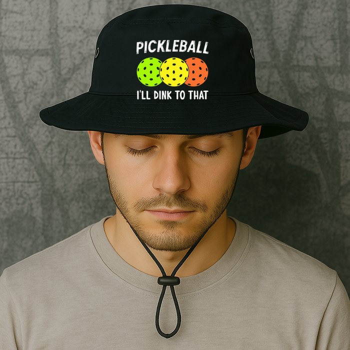 Retro Pickleball Gift Pickleball Players I'll Dink to That Bucket Hat