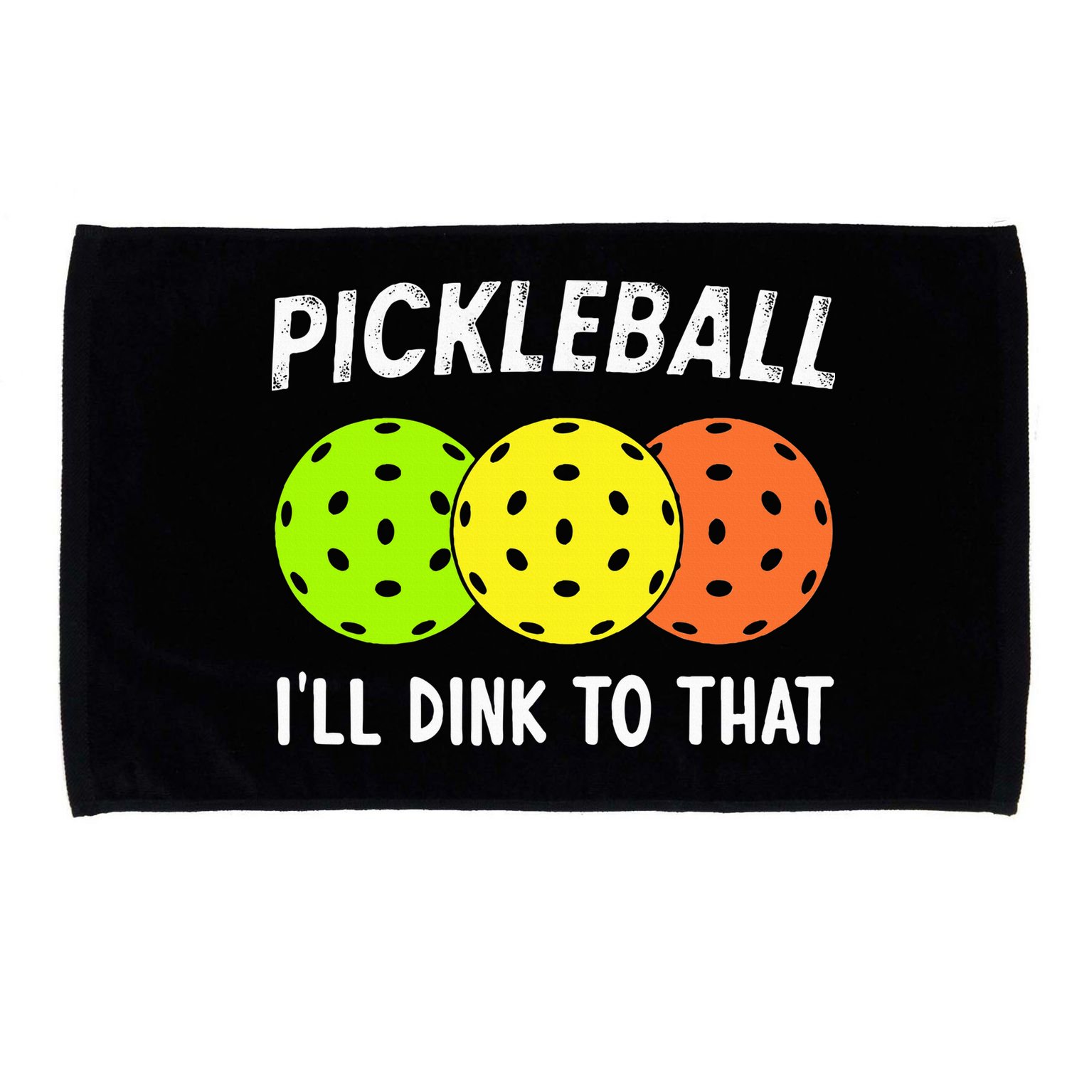 Retro Pickleball Gift Pickleball Players I'll Dink to That Microfiber Hand Towel