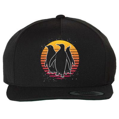 Retro Penguin Gift Wool Snapback Cap