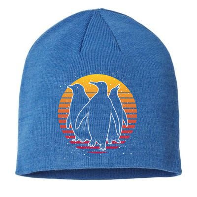 Retro Penguin Gift Sustainable Beanie