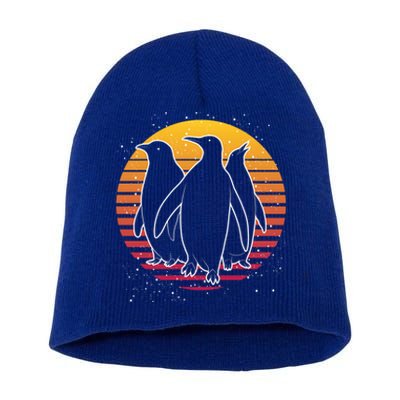 Retro Penguin Gift Short Acrylic Beanie