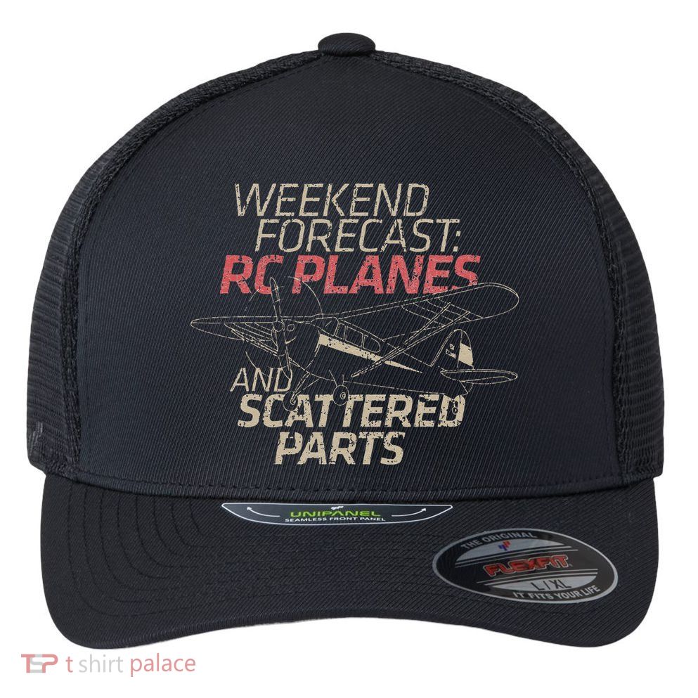 RC Plane Gift Weekend Forecast RC Pilot Model Airplane Lover Flexfit Unipanel Trucker Cap