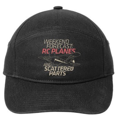 RC Plane Gift Weekend Forecast RC Pilot Model Airplane Lover 7-Panel Snapback Hat