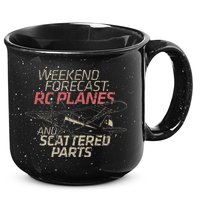 RC Plane Gift Weekend Forecast RC Pilot Model Airplane Lover 15oz Campfire Ceramic Mug
