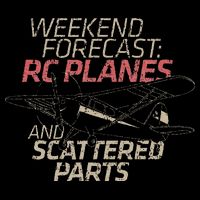 RC Plane Gift Weekend Forecast RC Pilot Model Airplane Lover Drawstring Bag