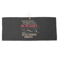 RC Plane Gift Weekend Forecast RC Pilot Model Airplane Lover Large Microfiber Waffle Golf Towel