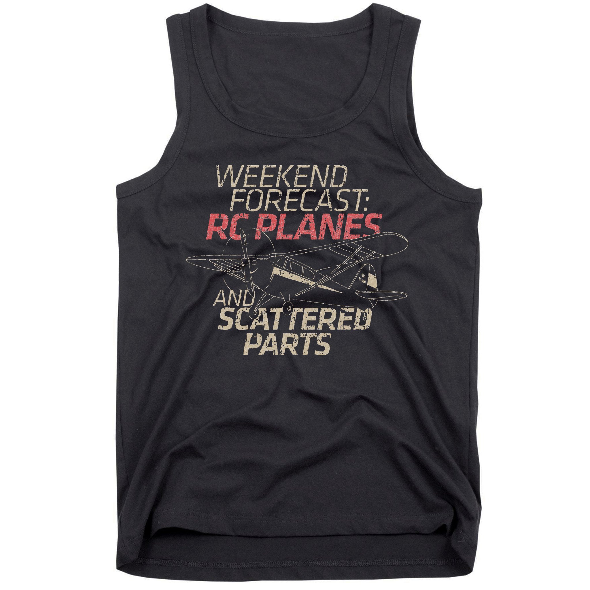 RC Plane Gift Weekend Forecast RC Pilot Model Airplane Lover Tank Top