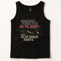 RC Plane Gift Weekend Forecast RC Pilot Model Airplane Lover Tank Top
