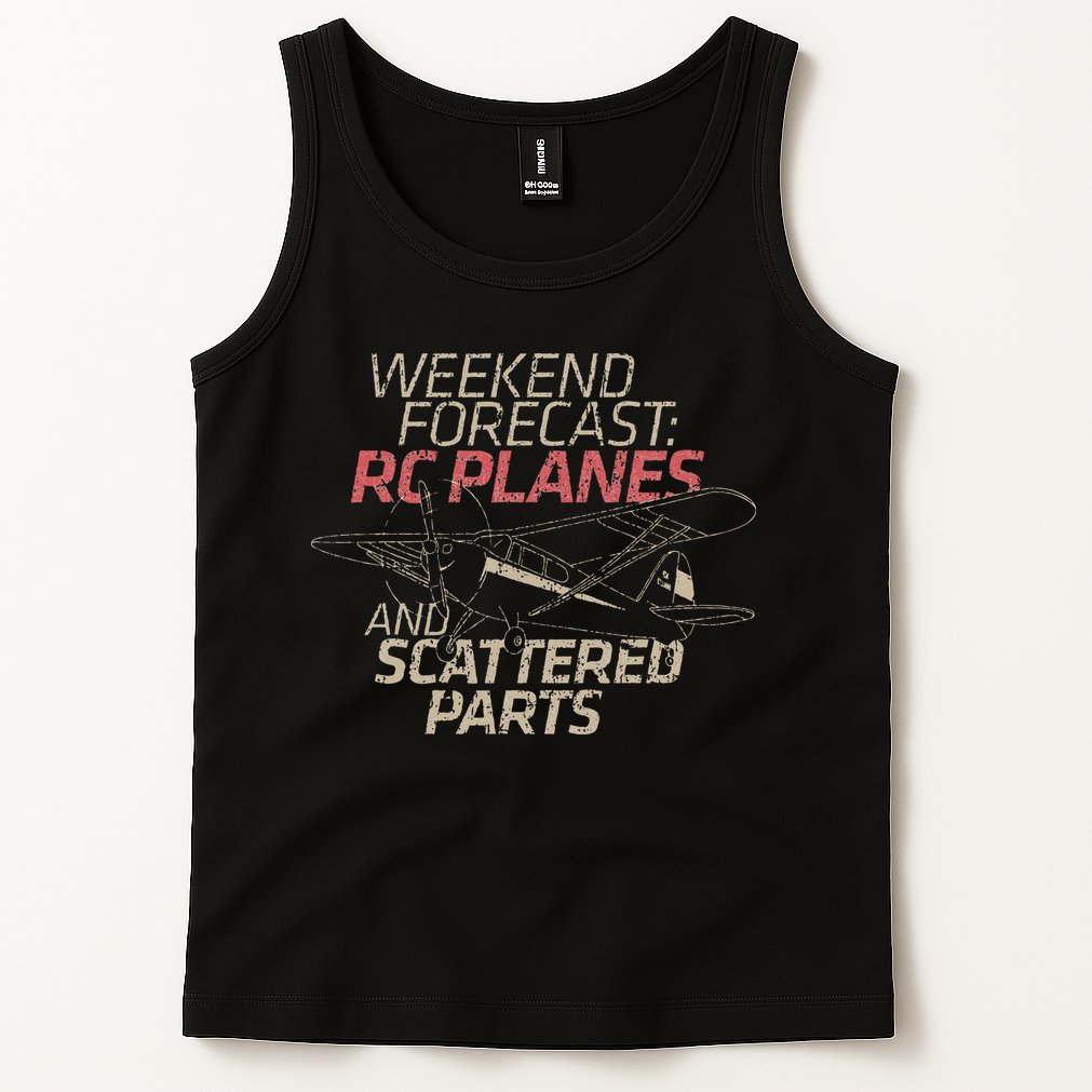 RC Plane Gift Weekend Forecast RC Pilot Model Airplane Lover Tank Top
