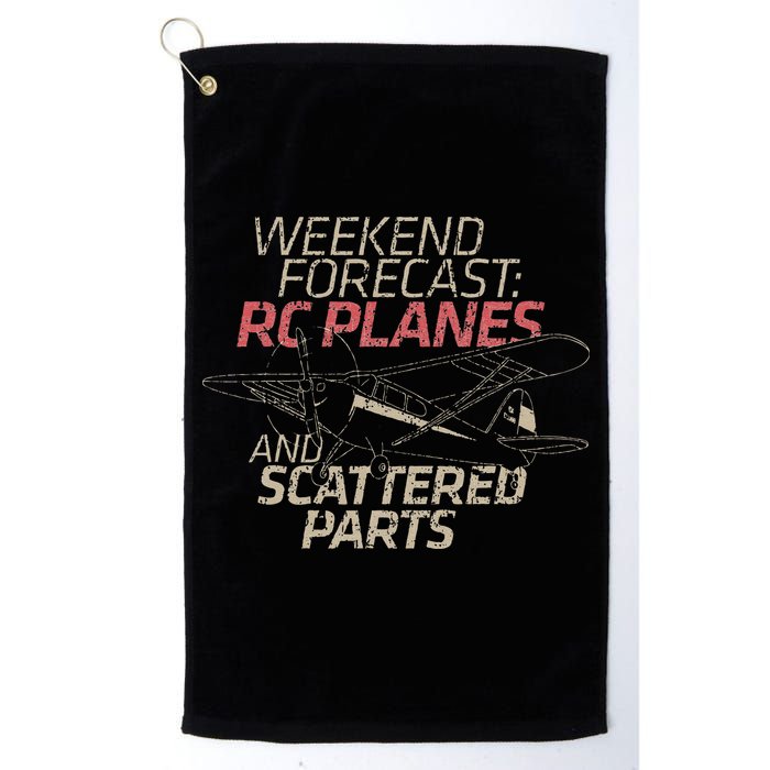 RC Plane Gift Weekend Forecast RC Pilot Model Airplane Lover Golf Towel
