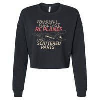 RC Plane Gift Weekend Forecast RC Pilot Model Airplane Lover Cropped Pullover Crew