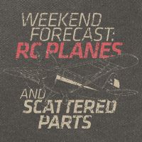 RC Plane Gift Weekend Forecast RC Pilot Model Airplane Lover Cotton Canvas Backpack