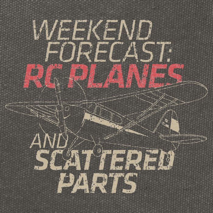 RC Plane Gift Weekend Forecast RC Pilot Model Airplane Lover Cotton Canvas Backpack