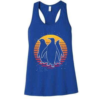 Retro Penguin Gift Women's Racerback Tank