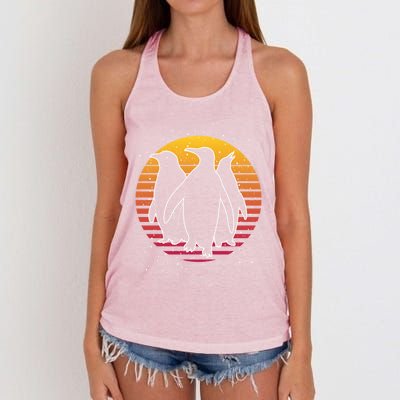 Retro Penguin Gift Women's Knotted Racerback Tank