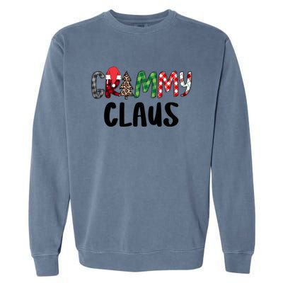 Red Plaid Grammy Claus Santa Xmas Family Matching Christmas Gift Garment-Dyed Sweatshirt