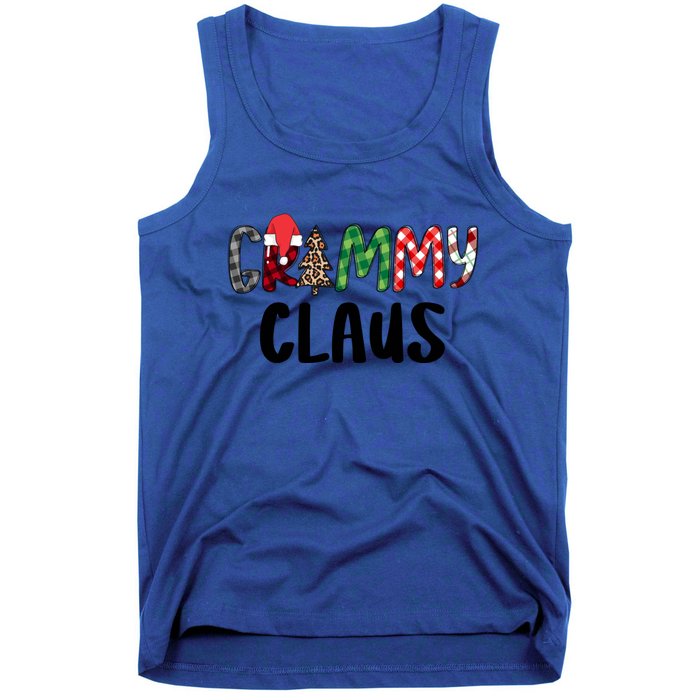 Red Plaid Grammy Claus Santa Xmas Family Matching Christmas Gift Tank Top