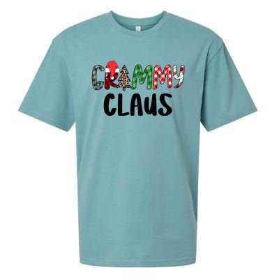 Red Plaid Grammy Claus Santa Xmas Family Matching Christmas Gift Sueded Cloud Jersey T-Shirt