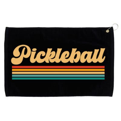 Retro Pickleball Gift Grommeted Golf Towel