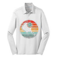 Retro Pickleball Gear Silk Touch Performance Long Sleeve Polo