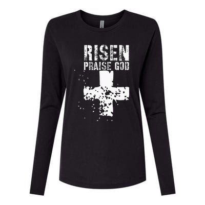 RISEN PRAISE GOD Womens Cotton Relaxed Long Sleeve T-Shirt