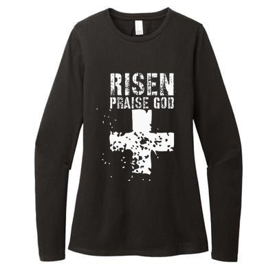 RISEN PRAISE GOD Womens CVC Long Sleeve Shirt