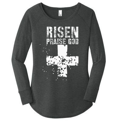 RISEN PRAISE GOD Women's Perfect Tri Tunic Long Sleeve Shirt