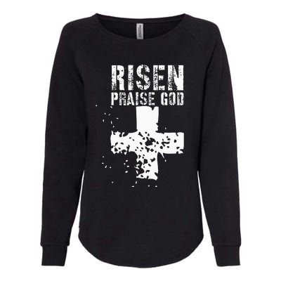 RISEN PRAISE GOD Womens California Wash Sweatshirt