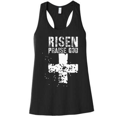 RISEN PRAISE GOD Women's Racerback Tank