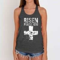 RISEN PRAISE GOD Women's Knotted Racerback Tank