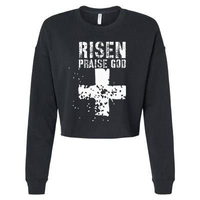 RISEN PRAISE GOD Cropped Pullover Crew