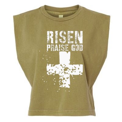 RISEN PRAISE GOD Garment-Dyed Women's Muscle Tee