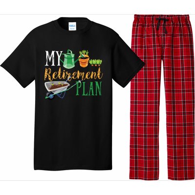 Retirement Plan Gardener Hobby Pensioner Garden Plants Gift Pajama Set