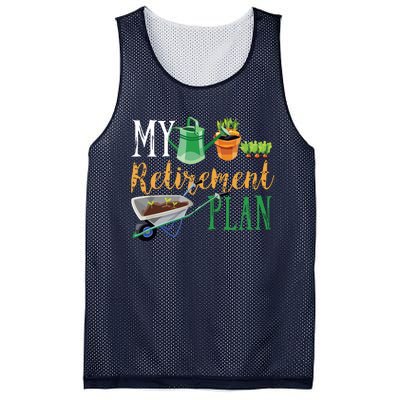 Retirement Plan Gardener Hobby Pensioner Garden Plants Gift Mesh Reversible Basketball Jersey Tank