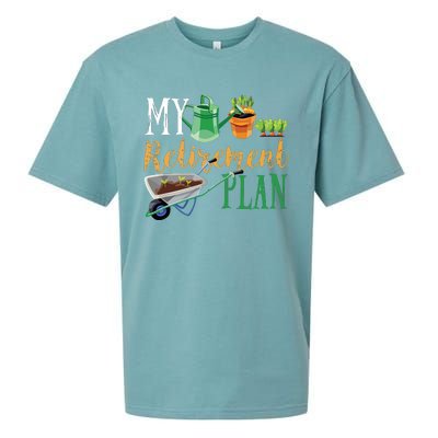 Retirement Plan Gardener Hobby Pensioner Garden Plants Gift Sueded Cloud Jersey T-Shirt