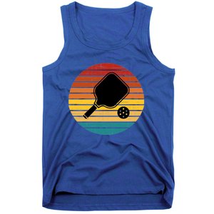 Retro Pickleball Gift Funny Pickleball Retro Sunset Cute Gift Tank Top