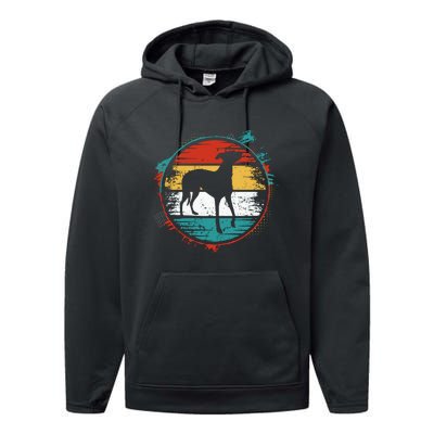 Retro Pug Greyhound Performance Fleece Hoodie