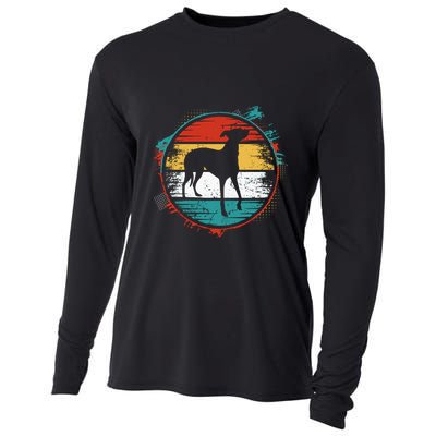 Retro Pug Greyhound Cooling Performance Long Sleeve Crew